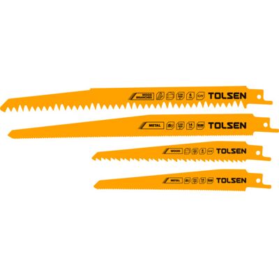 Tolsen Bajonettsagblad metall og tre sett á 4stk - 92950 Tolsen Bajonettsagblad metall og tre sett á 4stk - 92950
