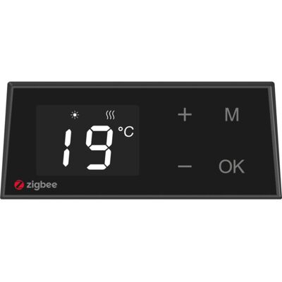 Namron Zigbee termostat for panelovn PRO sort - 4512777 Namron Zigbee termostat for panelovn PRO sort - 4512777