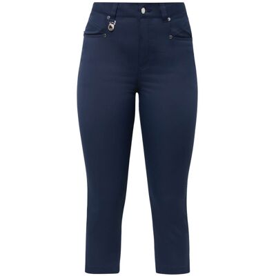 Röhnisch Chie Capri Bukser Dame Navy 34 Röhnisch Chie Capri Bukser Dame Navy 34