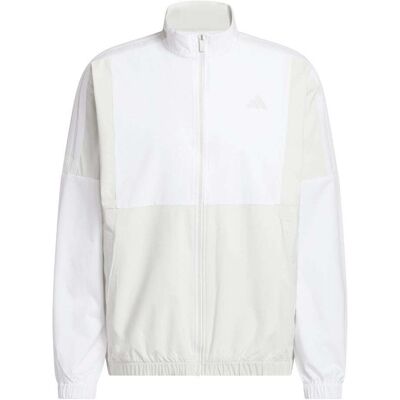 Adidas Btc Full Zip Vindjakke Herre Beige/hvit S Adidas Btc Full Zip Vindjakke Herre Beige/hvit S