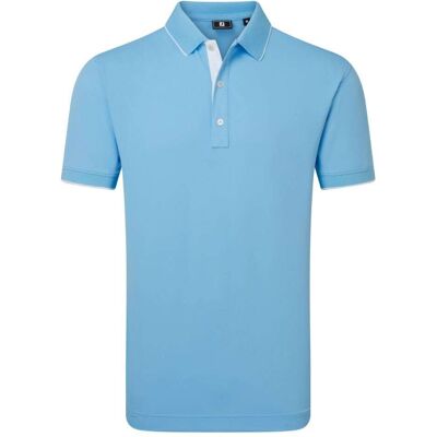 FootJoy Wordmark Pique Herre Blå M FootJoy Wordmark Pique Herre Blå M
