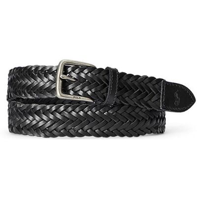 Ralph Lauren Flettet Skinnbelte Svart Xl Ralph Lauren Flettet Skinnbelte Svart Xl
