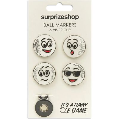 Surprizeshop - Ole - Visor Clip - Golf ball marker set Surprizeshop - Ole - Visor Clip - Golf ball marker set