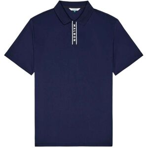 Malbon Evergreen Block Placket Pique Herre Navy M Malbon Evergreen Block Placket Pique Herre Navy M