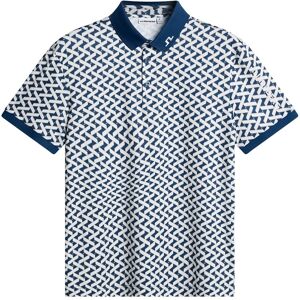 J.Lindeberg Tour Tech Print Pique Herre Ladder Estate White S J.Lindeberg Tour Tech Print Pique Herre Ladder Estate White S