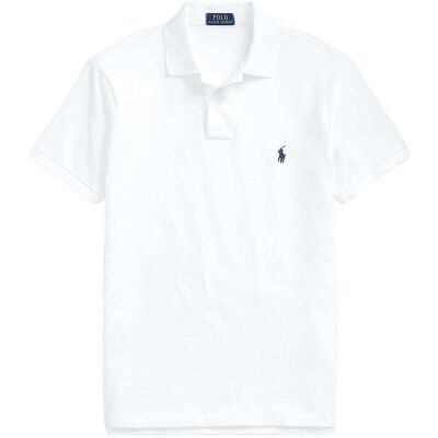 Ralph Lauren Slim Fit Mesh Pique Herre Hvit M Ralph Lauren Slim Fit Mesh Pique Herre Hvit M