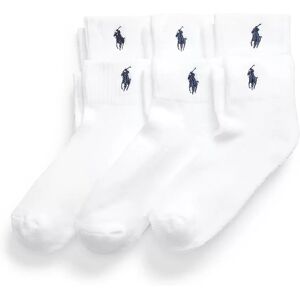 Ralph Lauren Cushion Sole Quarter Sokker Hvit 6pk