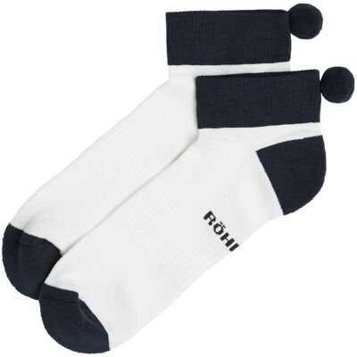 Röhnisch Pompom Sokker Dame Navy 2 Pack 36-38 Röhnisch Pompom Sokker Dame Navy 2 Pack 36-38
