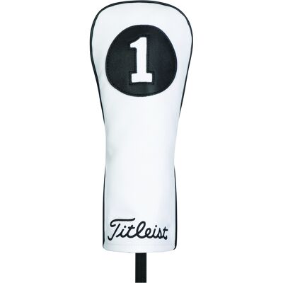 Titleist Headcover Leather Driver Hvit/svart Titleist Headcover Leather Driver Hvit/svart