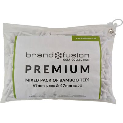 Fusion Golfpegger 69/47mm Bambus Value Pack 500pk Fusion Golfpegger 69/47mm Bambus Value Pack 500pk