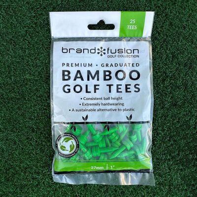 Fusion Golfpegger Nedbrytbar Bambus 27mm 25pk Fusion Golfpegger Nedbrytbar Bambus 27mm 25pk