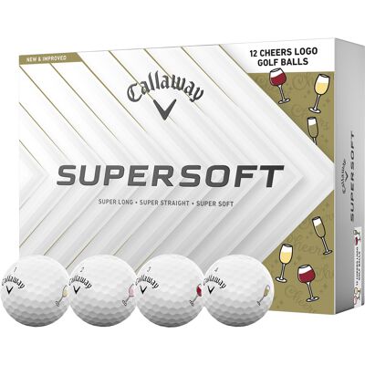 Callaway Supersoft Cheers Golfball Hvit Callaway Supersoft Cheers Golfball Hvit