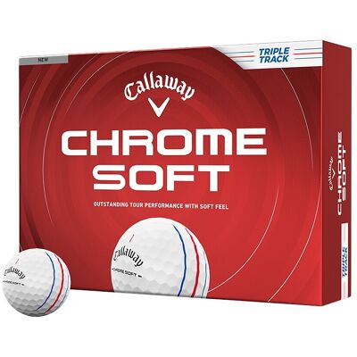 Callaway Chrome Soft Triple Track Golfball Hvit Callaway Chrome Soft Triple Track Golfball Hvit