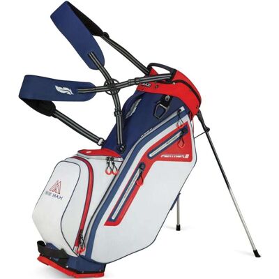Big Max Dri Lite Feather 2 Standbag - blå/rød/hvit - Golfbag Big Max Dri Lite Feather 2 Standbag - blå/rød/hvit - Golfbag