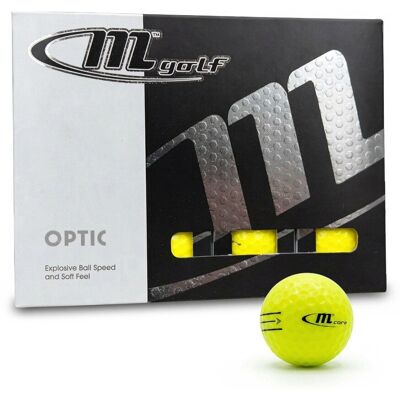Mgolf M-Core Optic Golfball Gul Mgolf M-Core Optic Golfball Gul