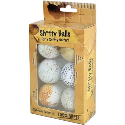 SH*tty - Novelty Golf Balls - Affald - 6-pak - Golf Balls SH*tty - Novelty Golf Balls - Affald - 6-pak - Golf Balls