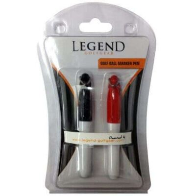 Legend Markeringspenn 2 Pack Svart/rød Legend Markeringspenn 2 Pack Svart/rød