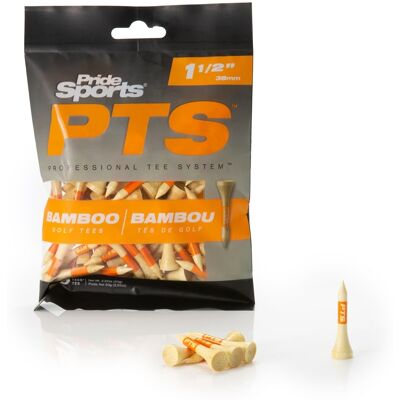 Pride PTS Bambus Golf Tees - 38mm - 90 stk Pride PTS Bambus Golf Tees - 38mm - 90 stk