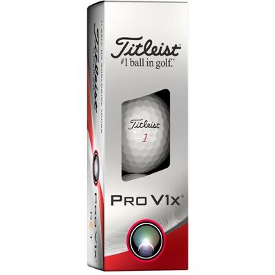 Titleist Pro V1x Rct 2023 Golfball Hvit 3 Pack Titleist Pro V1x Rct 2023 Golfball Hvit 3 Pack