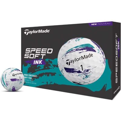 TaylorMade Speedsoft Ink Golfball Lilla/teal TaylorMade Speedsoft Ink Golfball Lilla/teal