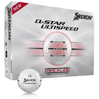 Srixon Q-Star Ultispeed Trackline Golfball Hvit Srixon Q-Star Ultispeed Trackline Golfball Hvit