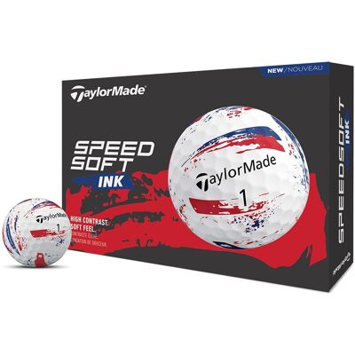 TaylorMade Speedsoft Ink Golfball Blå/rød TaylorMade Speedsoft Ink Golfball Blå/rød