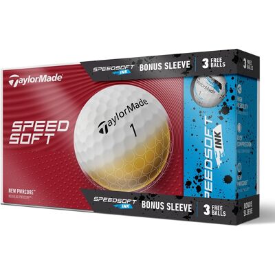 TaylorMade Speedsoft Golfball Hvit + 3 Gratis Ink TaylorMade Speedsoft Golfball Hvit + 3 Gratis Ink