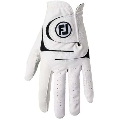 FootJoy WeatherSof Herre Golfhanske - Hvit/Svart FootJoy WeatherSof Herre Golfhanske - Hvit/Svart