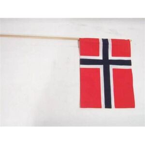 Flagg - Håndflagg Med Trepinne 17 Mai - 15x21cm