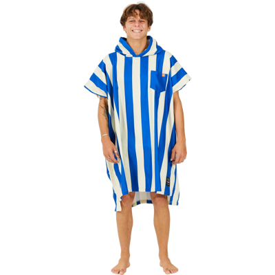 After Essentials Poncho Swim Club Stripes Blue OneSize After Essentials Poncho Swim Club Stripes Blue OneSize