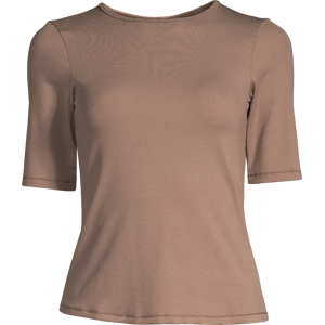 Casall Women's Rib Tee Taupe Brown 40, Taupe Brown