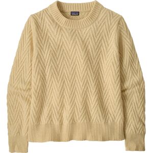 Patagonia Women's Recycled Wool-Blend Crewneck Sweater Chevron Cable: Dark Natural L Patagonia Women's Recycled Wool-Blend Crewneck Sweater Chevron Cable: Dark Natural L