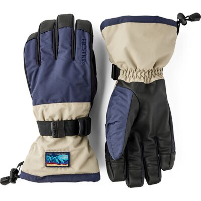 Hestra Gauntlet Sr. - 5 Finger Dark Navy/Beige 6 Hestra Gauntlet Sr. - 5 Finger Dark Navy/Beige 6