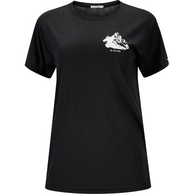 Aclima Women's Lightwool 140 Classic Tee Mountain Jet Black L Aclima Women's Lightwool 140 Classic Tee Mountain Jet Black L