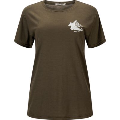 Aclima Women's Lightwool 140 Classic Tee Mountain Tarmac S Aclima Women's Lightwool 140 Classic Tee Mountain Tarmac S