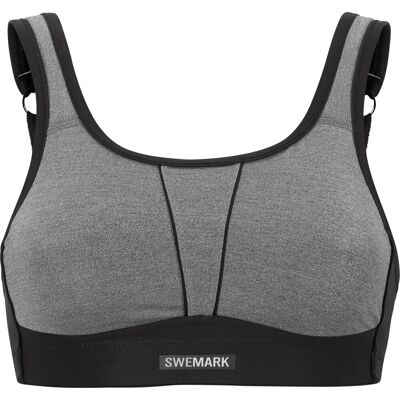 Swegmark Movement Sports Bra Grey Melange/black 80C Swegmark Movement Sports Bra Grey Melange/black 80C
