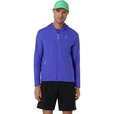 Asics Men's Road Packable Jacket Cobalt Burst/Illuminate Green L Asics Men's Road Packable Jacket Cobalt Burst/Illuminate Green L