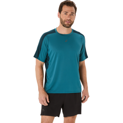 Asics - Fujitrail Elite Ss Top - Atlantis Blue - Saxon Green - Top Asics - Fujitrail Elite Ss Top - Atlantis Blue - Saxon Green - Top