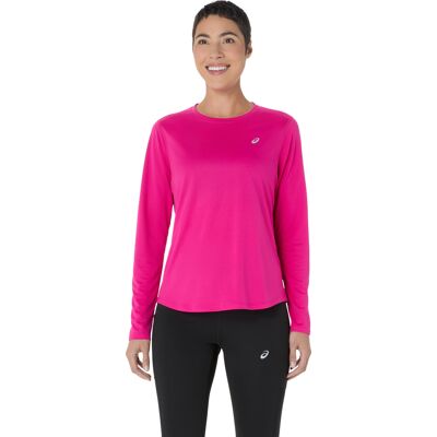 Asics Women's Core Ls Top Pink Rave XS Asics Women's Core Ls Top Pink Rave XS