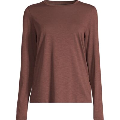 Casall Women's Soft Texture Long Sleeve Dark Brown M Casall Women's Soft Texture Long Sleeve Dark Brown M