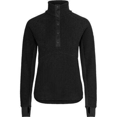 Johaug Women's Fusion Pile Henley Black XS Johaug Women's Fusion Pile Henley Black XS
