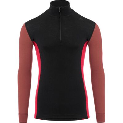 Aclima WarmWool Mock Neck with Zip Man Jet Black/Spiced Apple/Jester Red S Aclima WarmWool Mock Neck with Zip Man Jet Black/Spiced Apple/Jester Red S