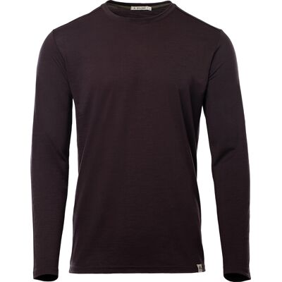 Aclima Men's LightWool 180 Crewneck Chocolate Plum S Aclima Men's LightWool 180 Crewneck Chocolate Plum S