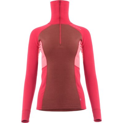 Aclima Women's WarmWool Polo Jester Red/Spiced Apple/Spiced Coral L Aclima Women's WarmWool Polo Jester Red/Spiced Apple/Spiced Coral L