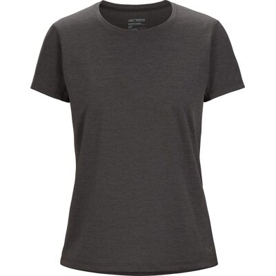 Arc'teryx Women's Taema Crew Shortsleeve Black Heather L Arc'teryx Women's Taema Crew Shortsleeve Black Heather L