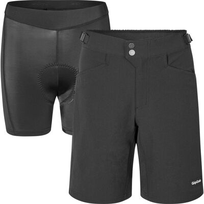 Gripgrab Women's Flow 2in1 Technical Cycling Shorts Black XS Gripgrab Women's Flow 2in1 Technical Cycling Shorts Black XS