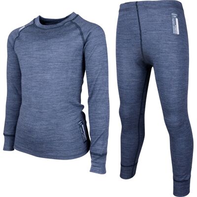 Lindberg Juniors' Merino Set Orion Blue 160 Lindberg Juniors' Merino Set Orion Blue 160