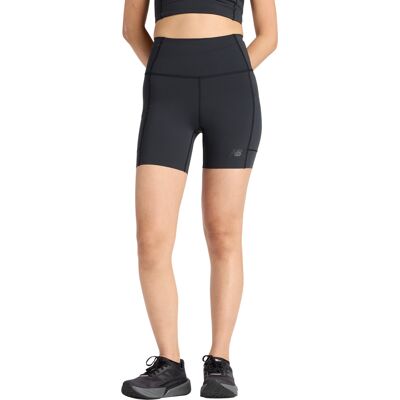 New Balance Women's Sleek Storage Race Short 6" Black XL New Balance Women's Sleek Storage Race Short 6" Black XL