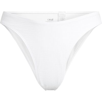 Casall Women's Waffle High Leg Bikini Bottom White 42 Casall Women's Waffle High Leg Bikini Bottom White 42
