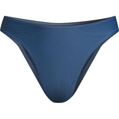 Casall Women's Waffle High Leg Bikini Bottom Deep Ocean 44 Casall Women's Waffle High Leg Bikini Bottom Deep Ocean 44
